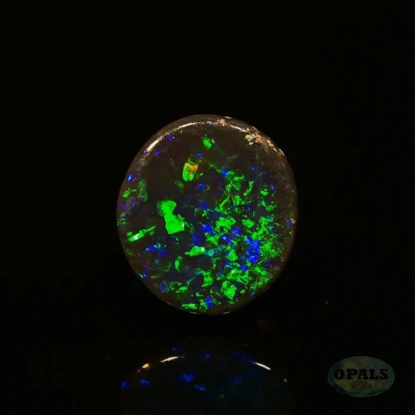0.59ct Australian Natural Solid Black Opal Featuring Green Blue 2