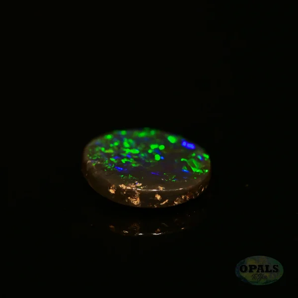 0.59ct Australian Natural Solid Black Opal Featuring Green Blue 4