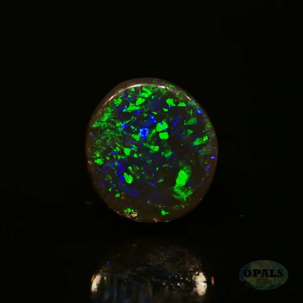 0.59ct Australian Natural Solid Black Opal Featuring Green Blue 5