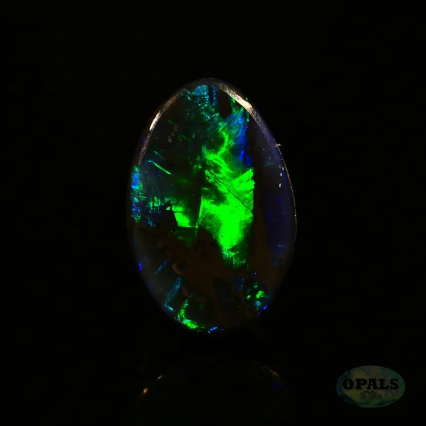 0.61ct Australian Natural Solid Black Opal Featuring Green Blue Purple 2