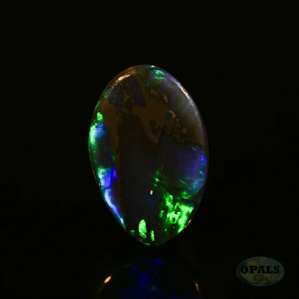 0.61ct Australian Natural Solid Black Opal Featuring Green Blue Purple 5