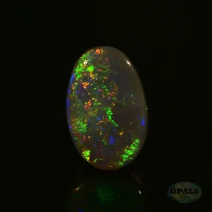 0.64ct Australian Natural Solid Black Opal Featuring Green Blue Orange Red Gold Purple 2