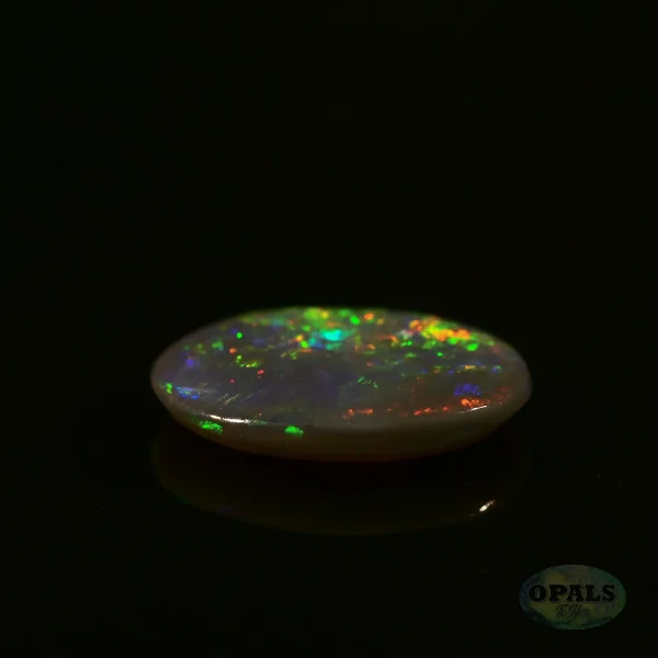 0.64ct Australian Natural Solid Black Opal Featuring Green Blue Orange Red Gold Purple 4