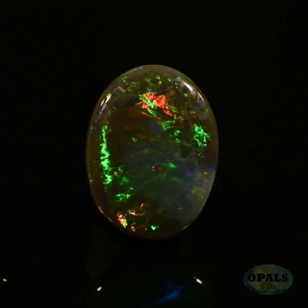 0.75ct Australian Natural Solid Black Opal Featuring Green Blue Red Orange Gold 3