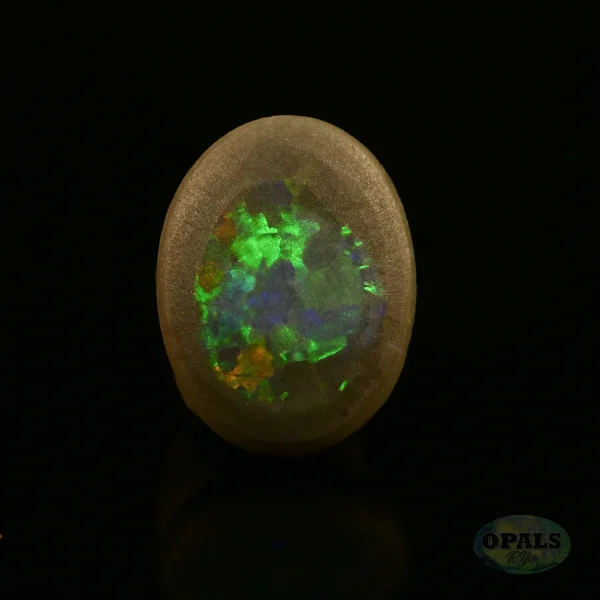 0.75ct Australian Natural Solid Black Opal Featuring Green Blue Red Orange Gold 4
