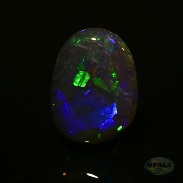0.87ct Australian Natural Solid Black Opal Featuring Green Blue 2