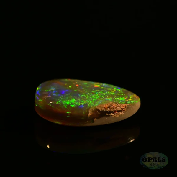 0.88ct Australian Natural Solid Light Opal Featuring Blue Green Orange Red 4