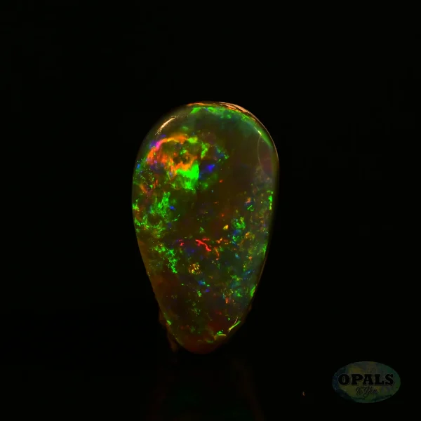 0.88ct Australian Natural Solid Light Opal Featuring Blue Green Orange Red 5