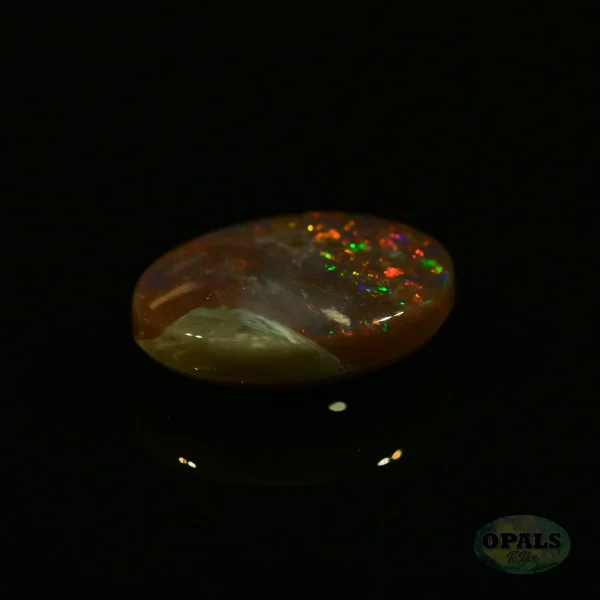 0.90 Ct Australian Natural Solid Black Opal Featuring Red Orange Green Gold Purple 4 1