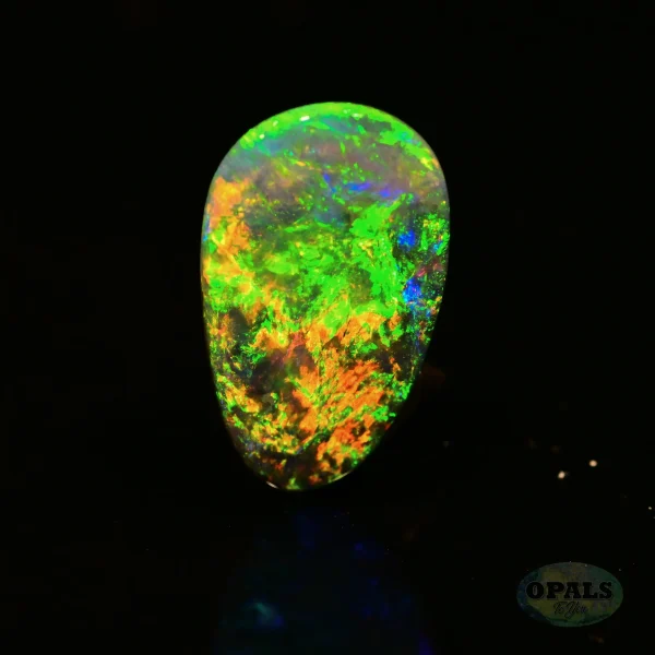 0.91 Ct Australian Natural Solid Black Opal Featuring Green Purple Gold 5