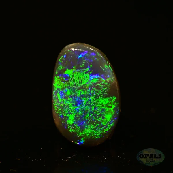 0.98ct Australian Natural Solid Black Opal Featuring Green blue 3