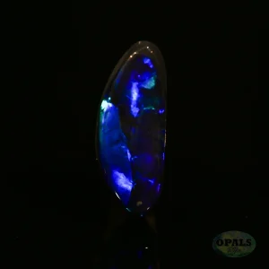 0.99 Ct Australian Natural Solid Black Opal Featuring Green Blue 2