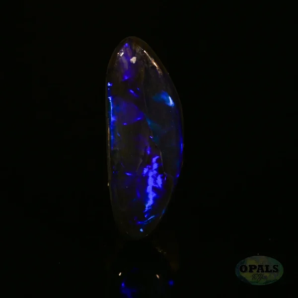 0.99 Ct Australian Natural Solid Black Opal Featuring Green Blue 5