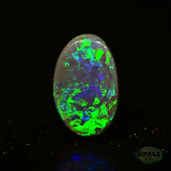 1.01ct Australian Natural Solid Black Opal Featuring Blue Green 2