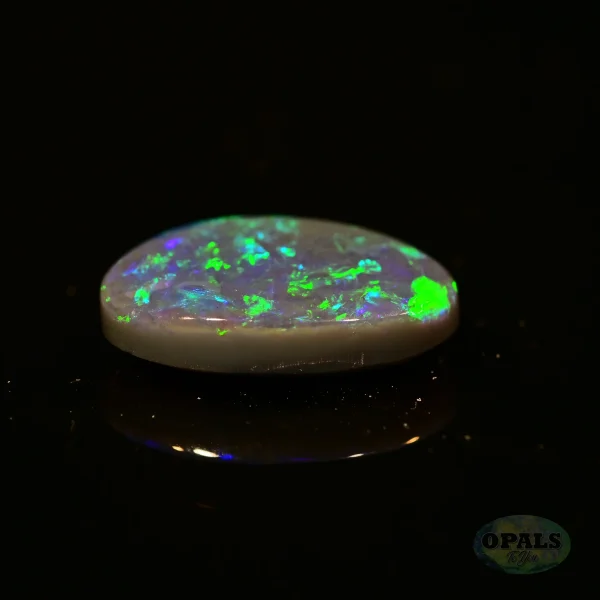 1.01ct Australian Natural Solid Black Opal Featuring Blue Green 4