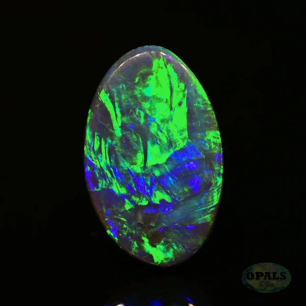 1.03ct Australian Natural Solid Black Opal Featuring Blue Green 2