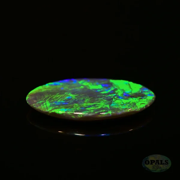 1.03ct Australian Natural Solid Black Opal Featuring Blue Green 4