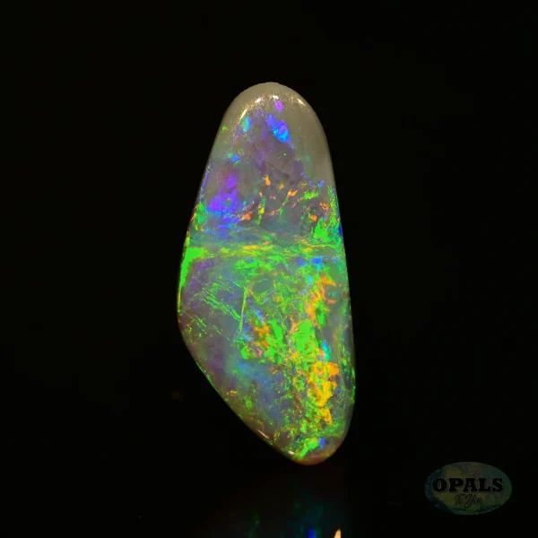 1.08ct Australian Natural Solid Black Opal Featuring Blue Green Orange Gold 2