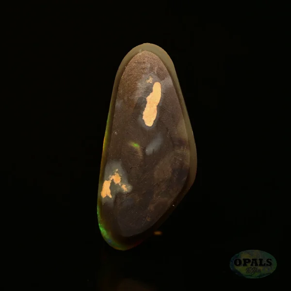 1.08ct Australian Natural Solid Black Opal Featuring Blue Green Orange Gold 3