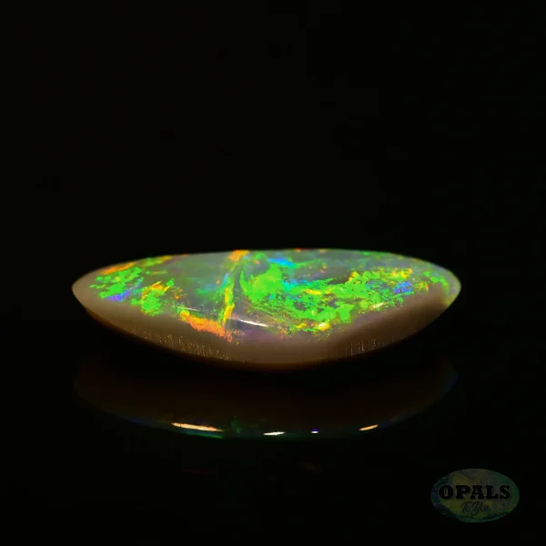1.08ct Australian Natural Solid Black Opal Featuring Blue Green Orange Gold 4