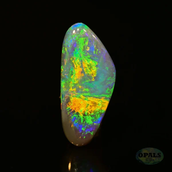 1.08ct Australian Natural Solid Black Opal Featuring Blue Green Orange Gold 5