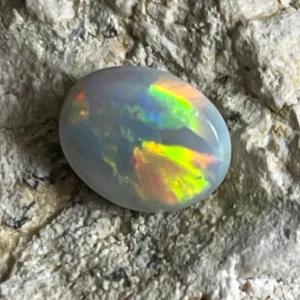 1.59 Ct Australian Natural Solid Light Opal Featuring Green Gold Red Orange Purple 1