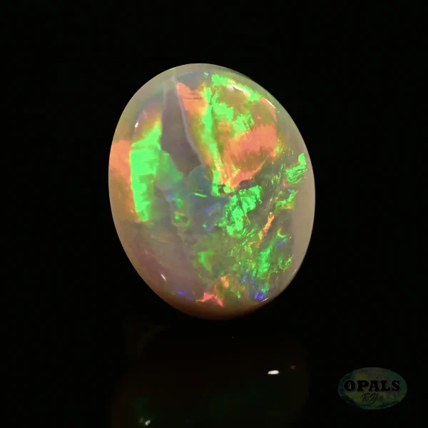 1.59 Ct Australian Natural Solid Light Opal Featuring Green Gold Red Orange Purple 2