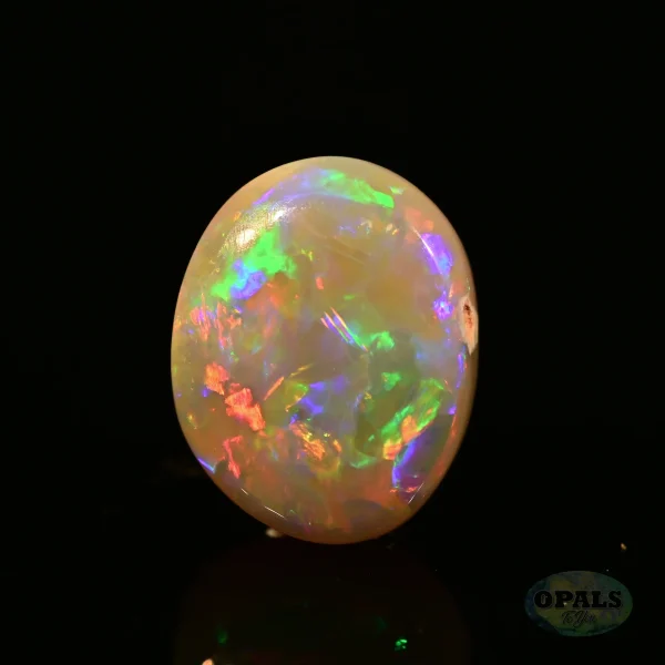 1.71 Ct Australian Natural Solid Light Opal Featuring Red Blue Green Purple Turquoise 5