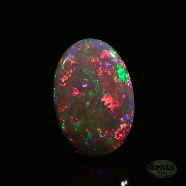 1.76ct Australian Natural Solid Crystal Opal Featuring Red Blue Green Purple Orange Yellow