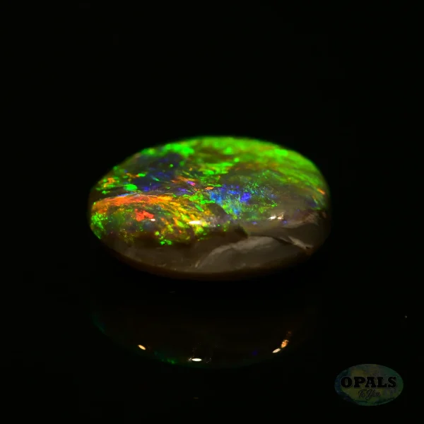 1.79ct Australian Natural Solid Black Opal Featuring Green Blue Purple Orange And Blue 3 1