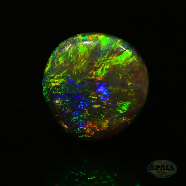1.79ct Australian Natural Solid Black Opal Featuring Green Blue Purple Orange And Blue 4 1