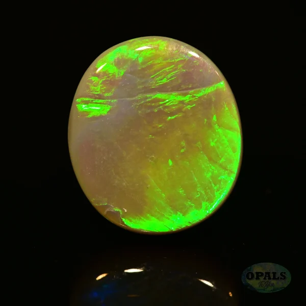 2.48ct Australian Natural Solid Black Opal Featuring Fluorescent Green 2 1