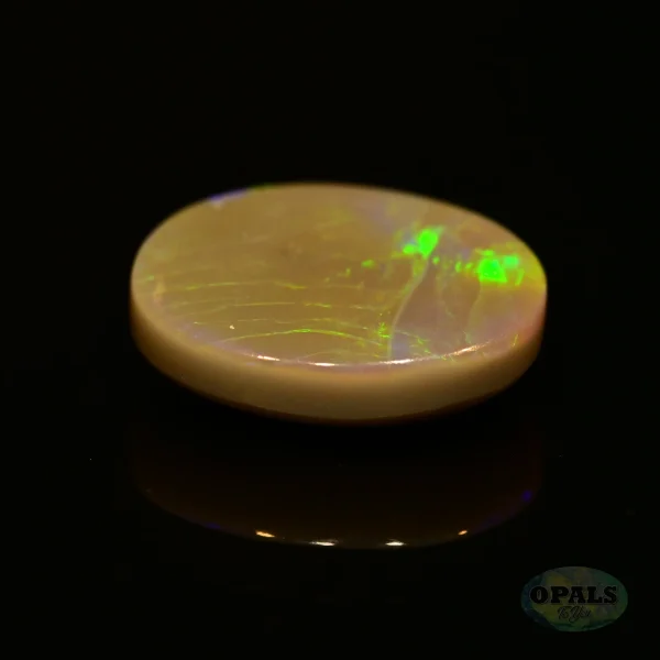 2.48ct Australian Natural Solid Black Opal Featuring Fluorescent Green 4 1
