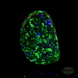 2.55ct Australian Natural Solid Black Opal – Featuring Green And Blue 1