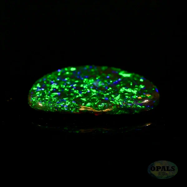 2.55ct Australian Natural Solid Black Opal – Featuring Green And Blue 3