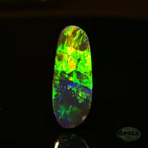 2.83ct Australian Natural Solid Black Opal - Featuring Blue, Green, Orange And Yellow (1)