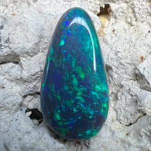 3.24ct Australian Natural Solid Black Opal Featuring Dark Blue Green 1