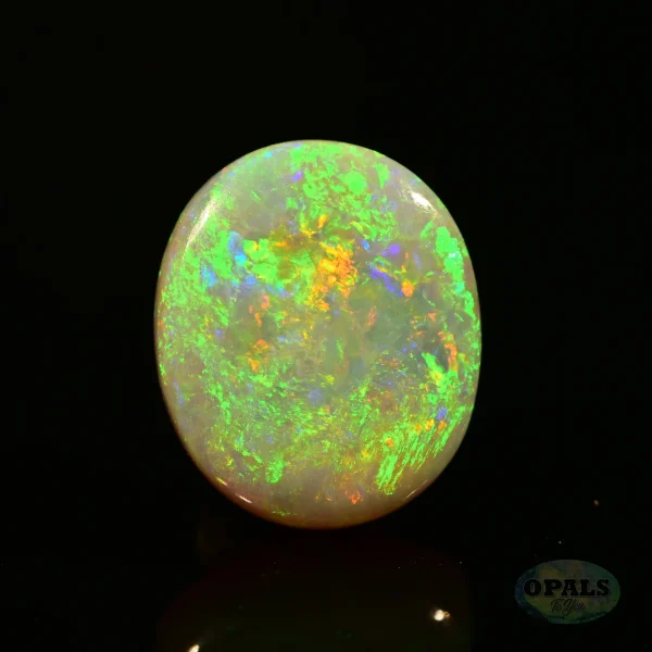 3.57ct Australian Natural Solid Light Opal Featuring Orange Gold Green Blue Purple Red 5