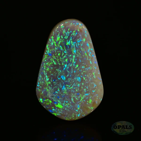 4.19ct Australian Natural Solid Dark Opal Featuring Green Blue 2