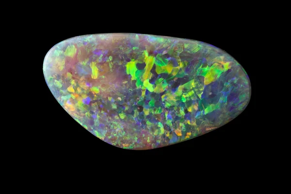 5.91 Ct Australian Natural Solid Crystal Opal Featuring Green Gold Purple Orange Red 2