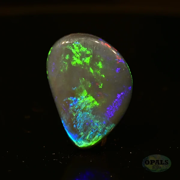 6.63ct Australian Natural Solid Black Opal Featuring Blue Green 5