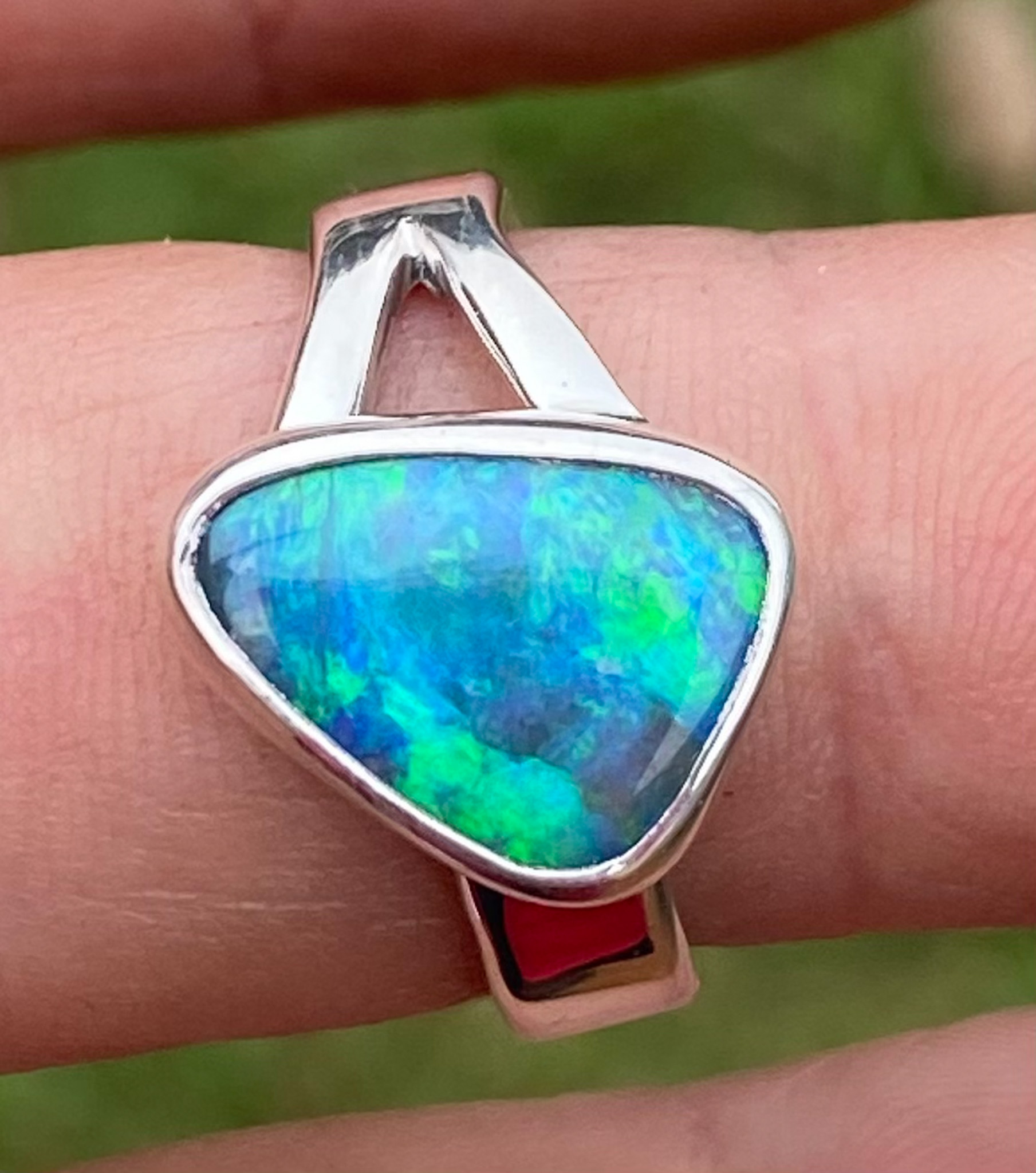 Opal Rings - All Natural Australian Opal - .14ctw Diamonds – Hawkes and Co